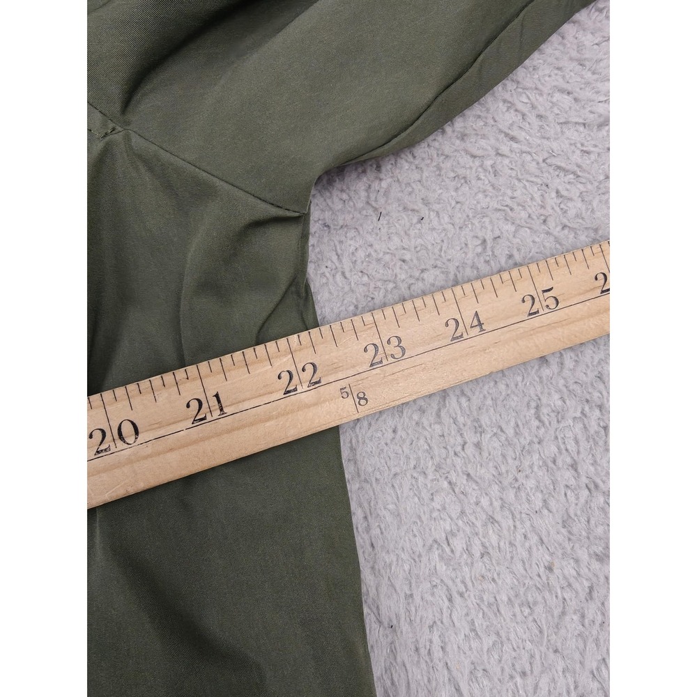 Rainforest Jacket Mens Small Green Hooded Rain Coat Zip Pockets Lined Outdoor - Picture 8 of 9